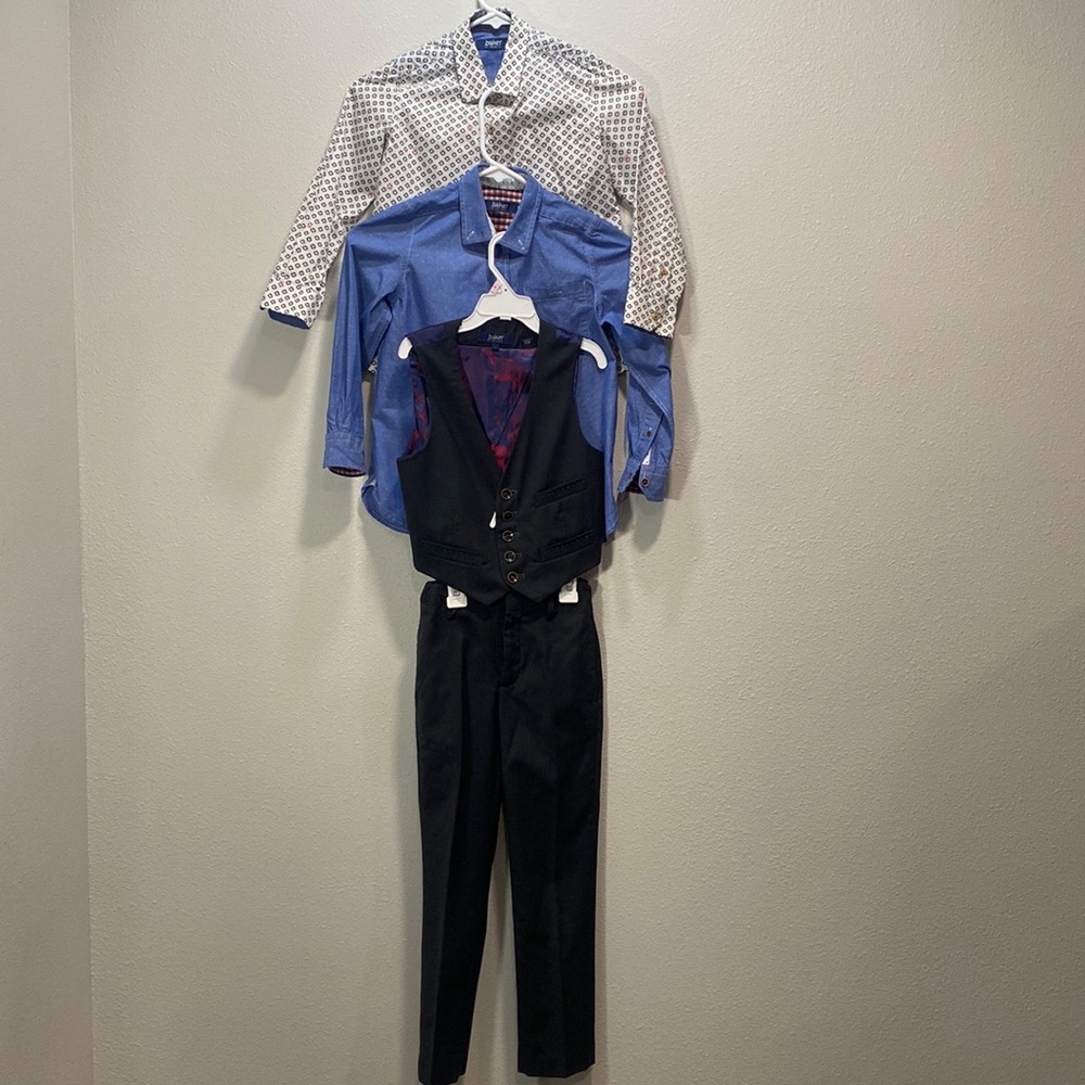 Baker by Ted Baker boys suit and two dress shirts